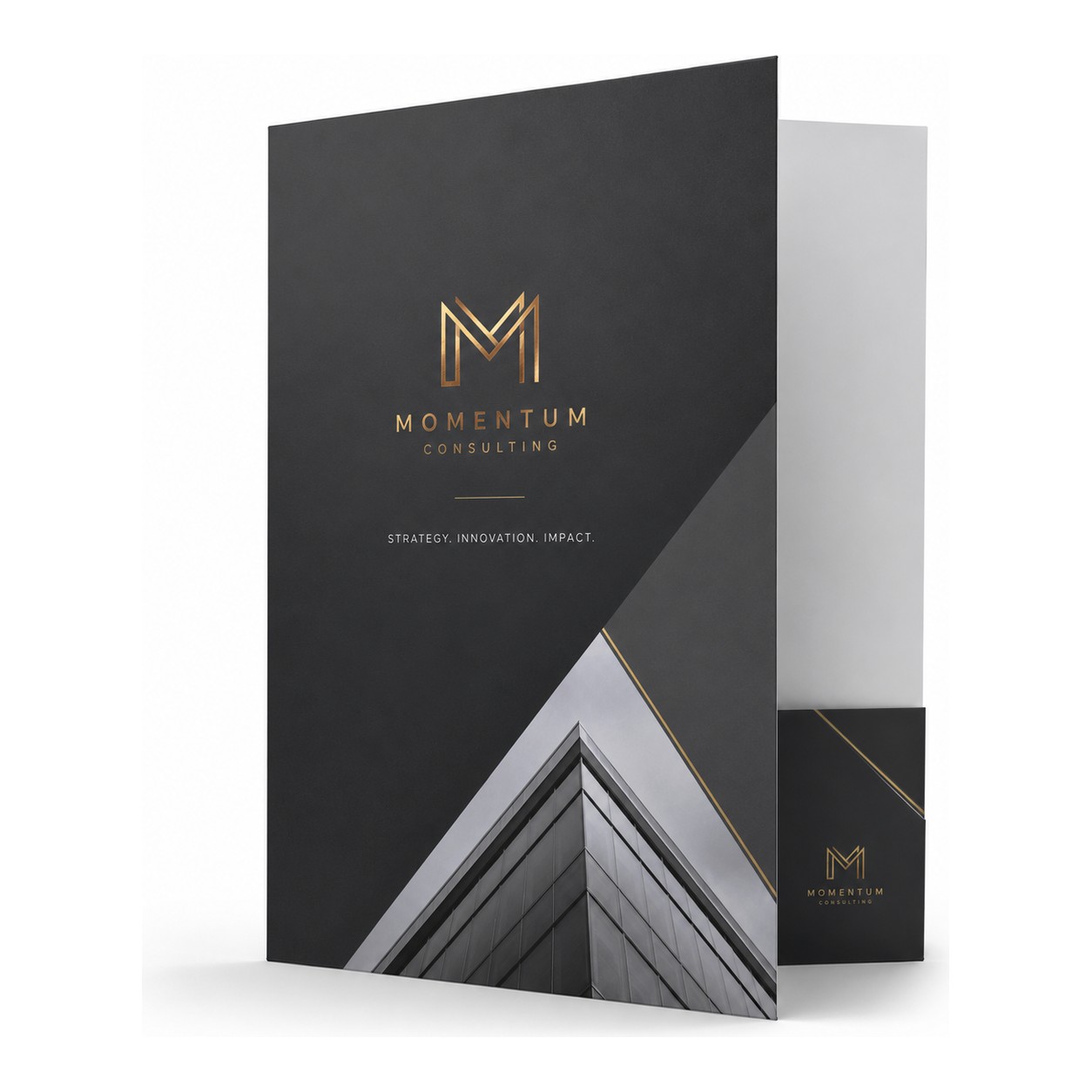 Metallic Foil Presentation Folders