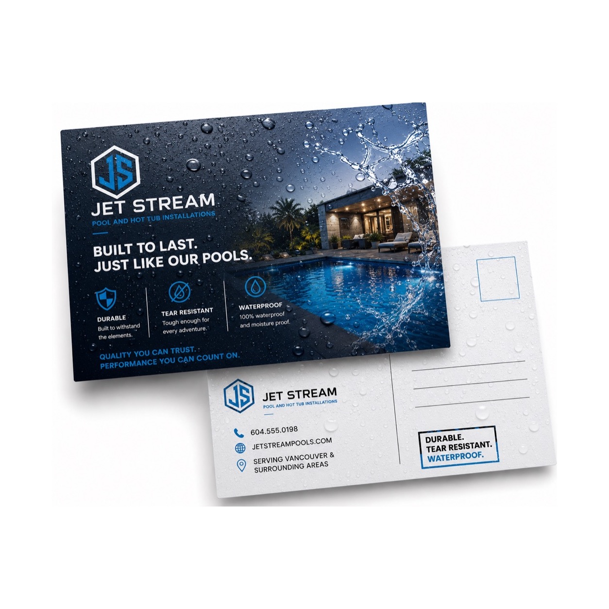 Durable Waterproof Postcards