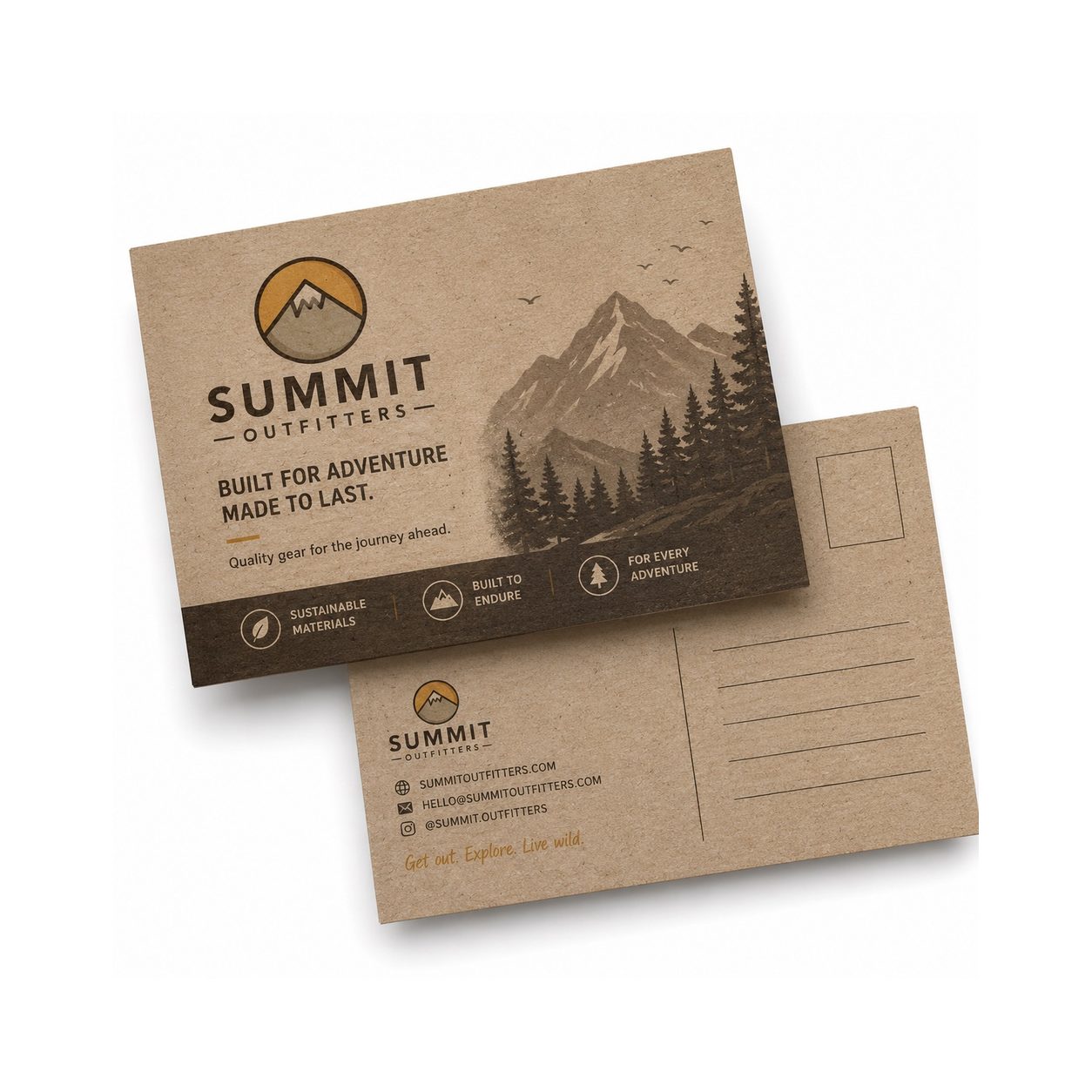 Kraft Paper Postcards